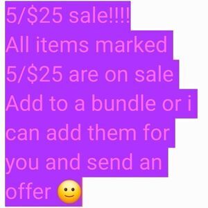 5 Items For $25